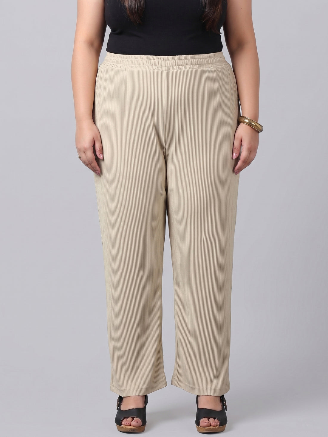 Plus Size Women Corduroy Palazzo
