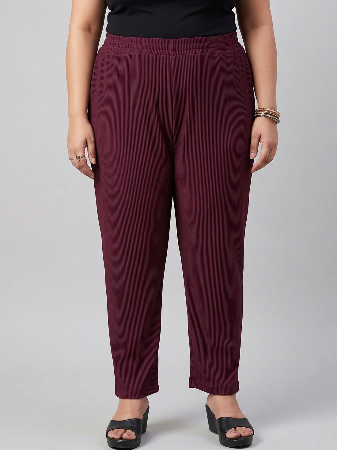 Plus Size Women Corduroy Palazzo