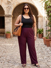 Plus Size Women Corduroy Palazzo