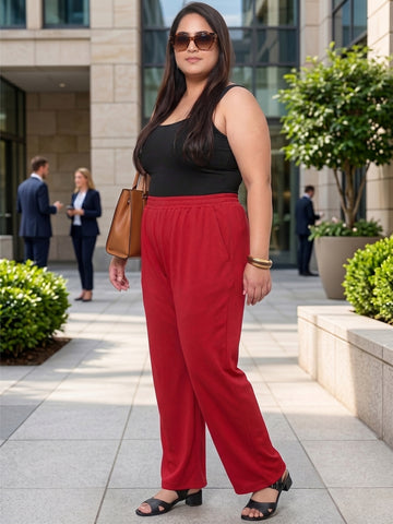 Plus Size Women's Regular fit Palazzo