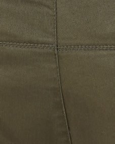 Men Olive Green Solid Smart Fit Flat-Front Trousers