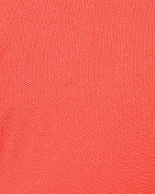 Men Coral Orange Solid Polo Collar T-shirt