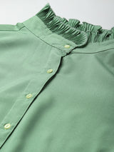 plusS Green Shirt Style Top