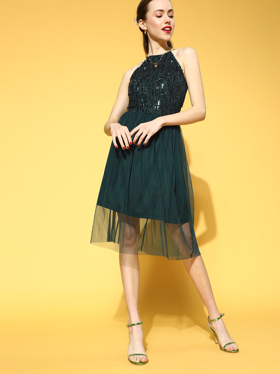 Buy ATHENA Shimmer & Glitter Dresses online - Women - 15 products |  FASHIOLA INDIA