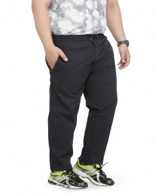 Men Black Straight Fit Track Pants