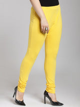 plusS Women Yellow Solid Legging