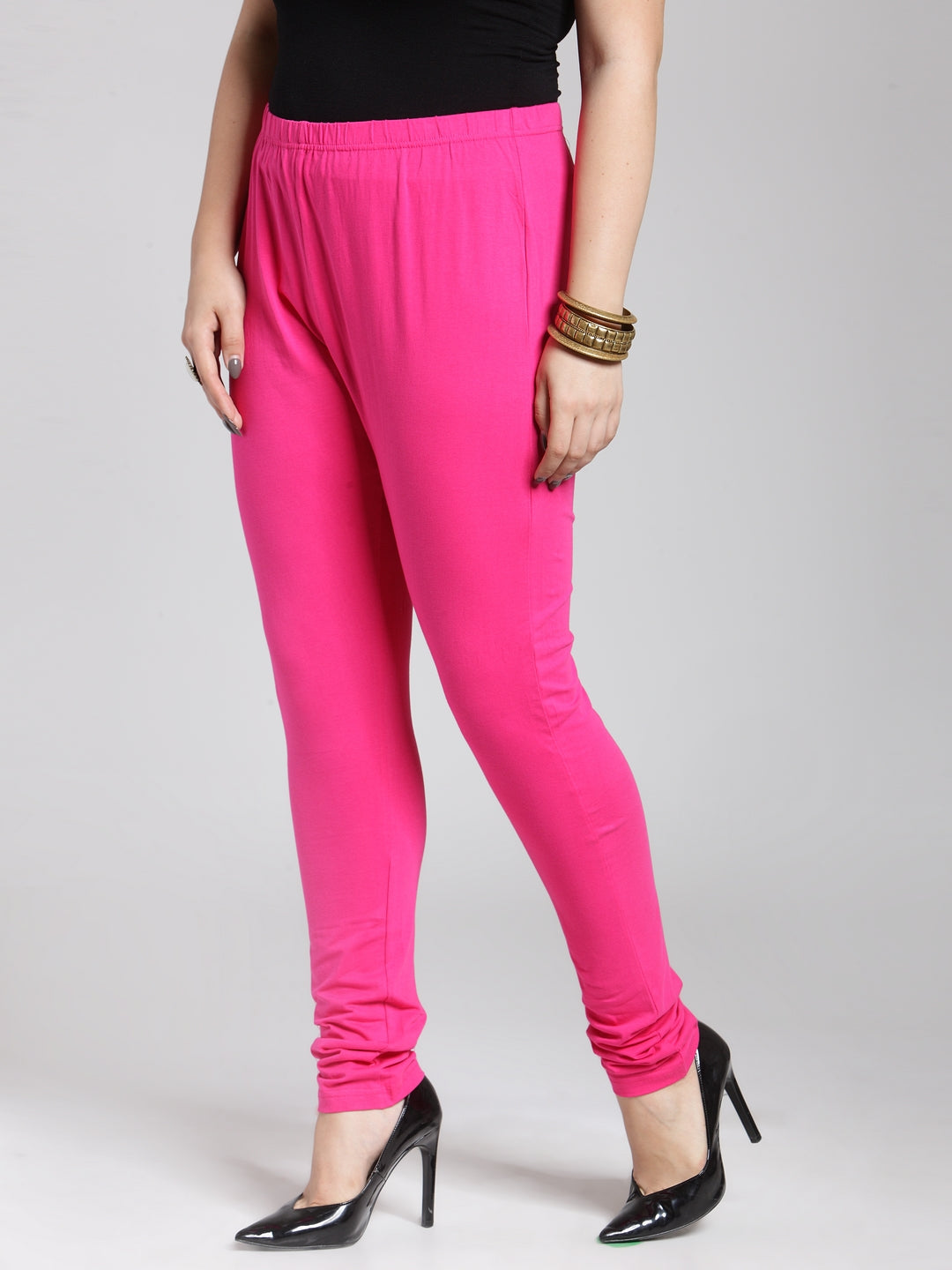 Pink Solid Legging