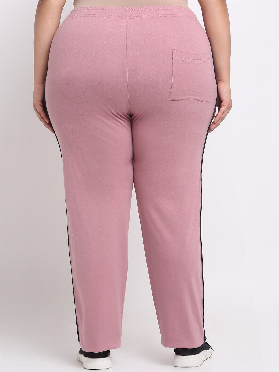 plusS Women Pink Cotton Track Pants