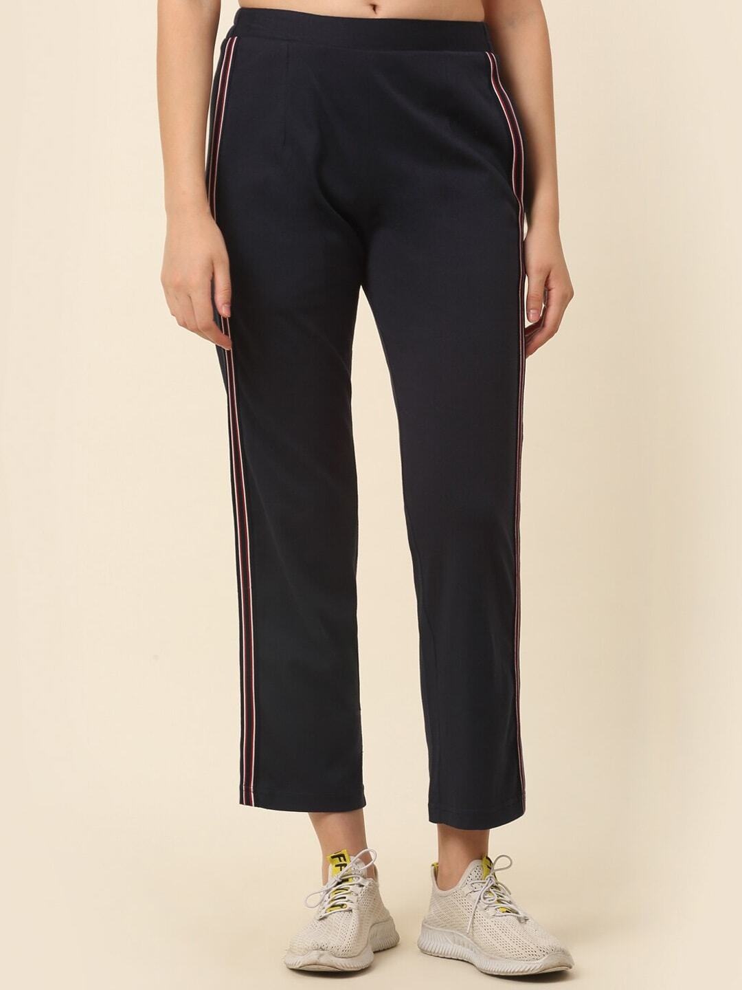 plusS Women Side Striped Cotton Track Pants