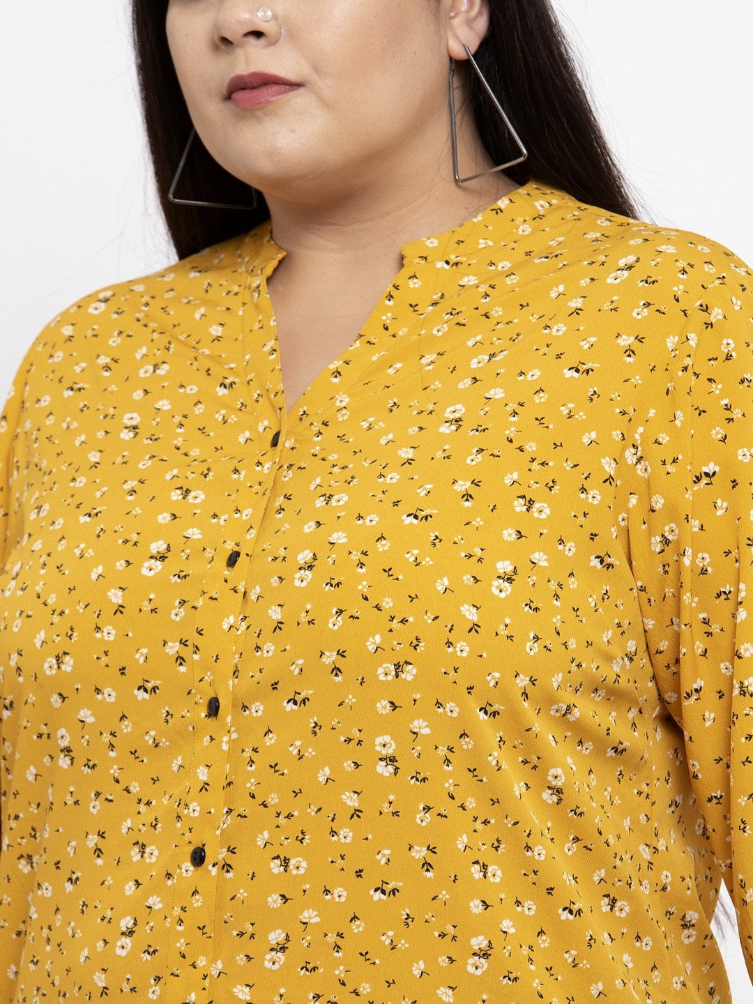 plusS Women Yellow Printed Tunic