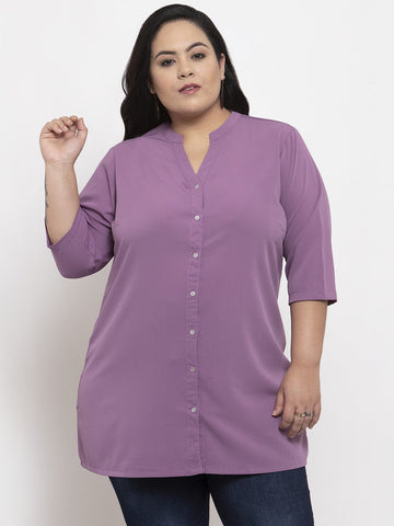 plusS Mauve Solid Tunic