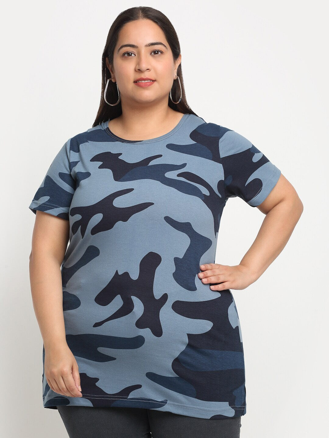 plusS Plus Size Printed Cotton T-shirt