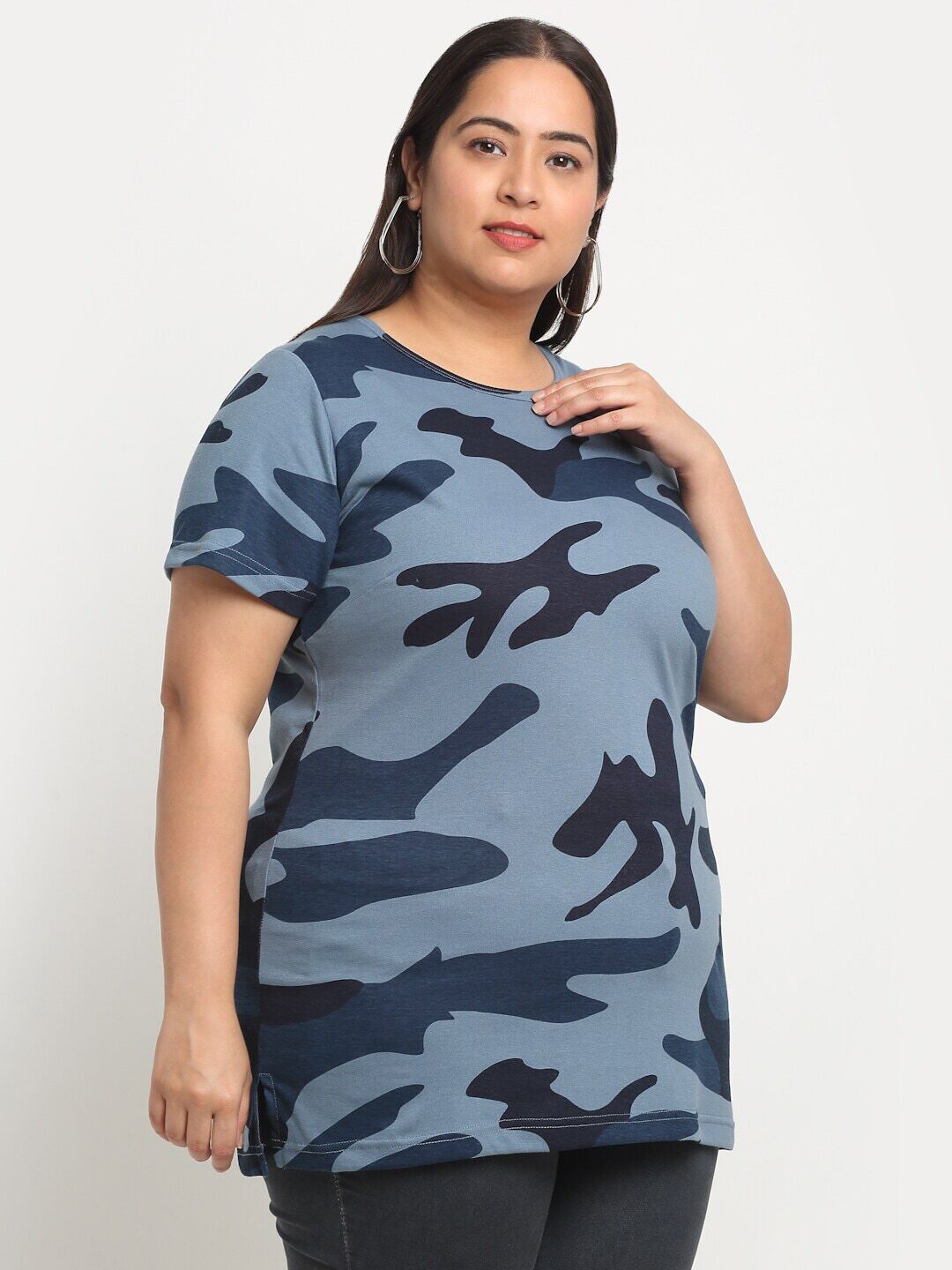 plusS Plus Size Printed Cotton T-shirt