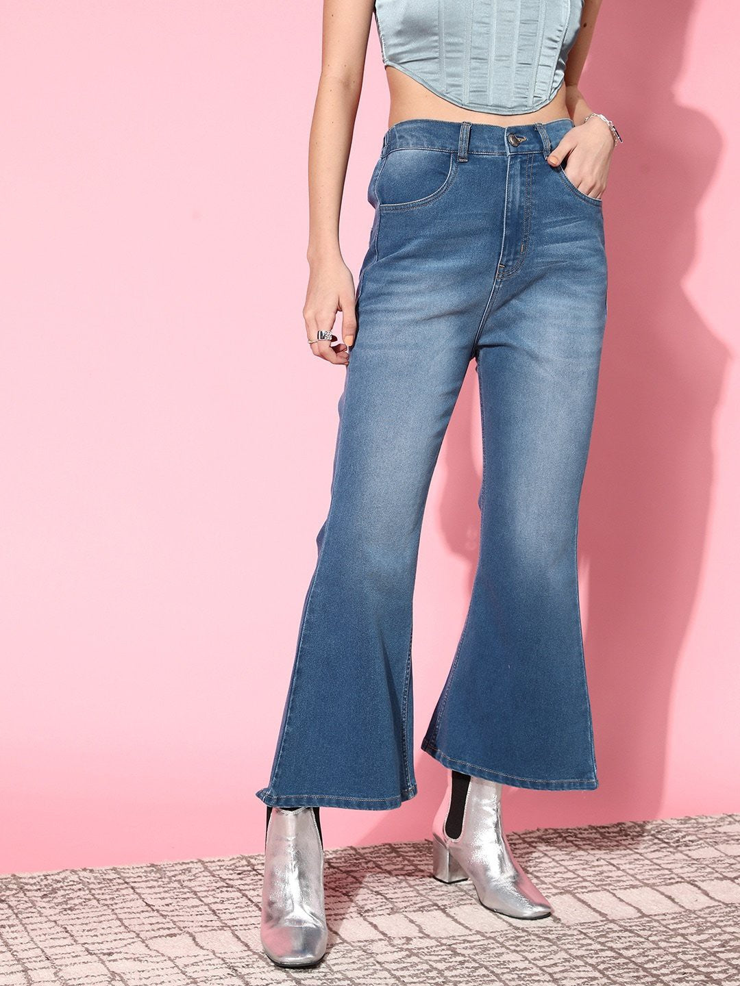 Blue Light Fade Stretchable Jeans