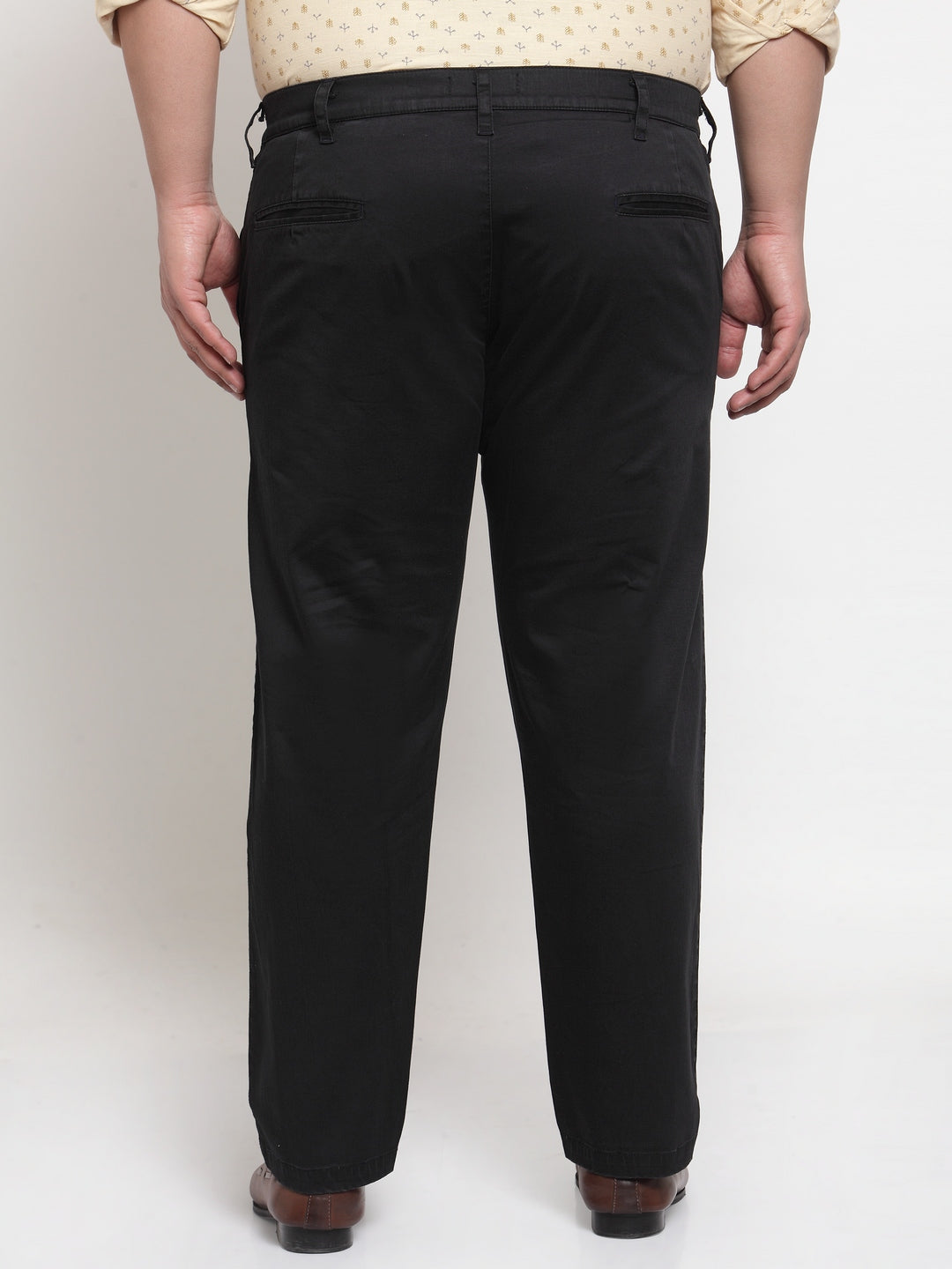 plusS Men Black Trousers