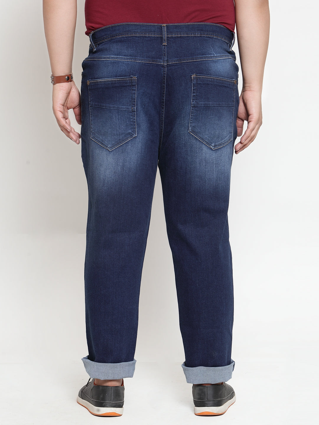 Men Blue Regular Fit Mid-Rise Clean Look Jeans