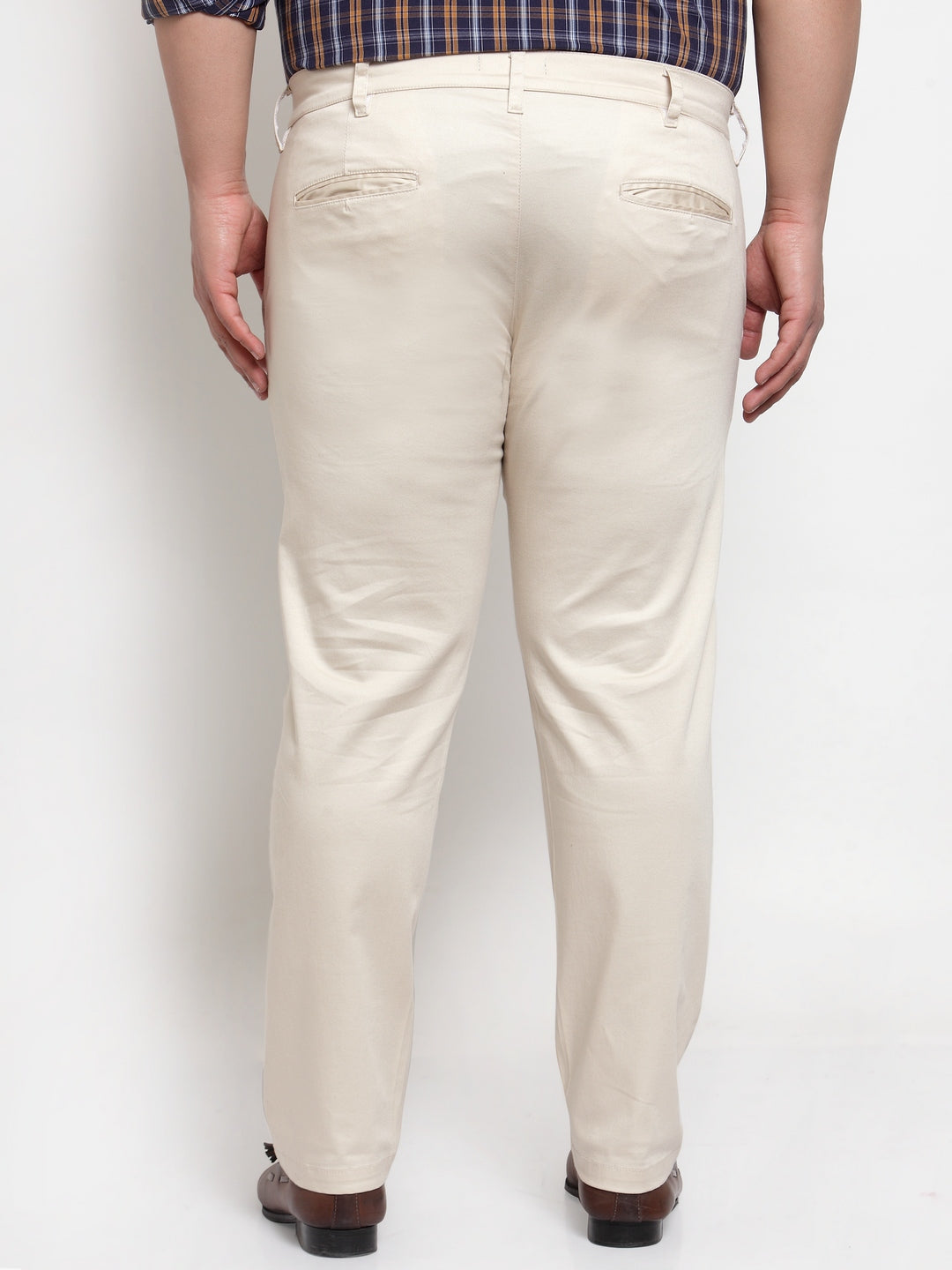 Men Beige Chinos Trousers