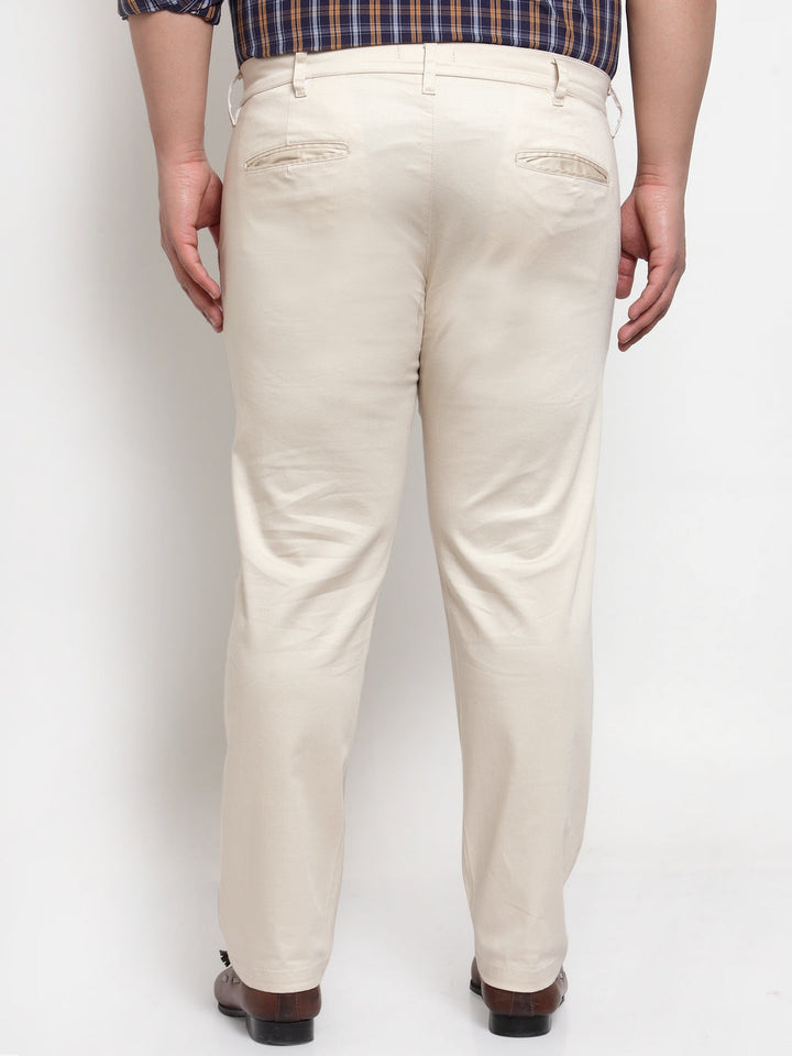 Men Beige Chinos Trousers