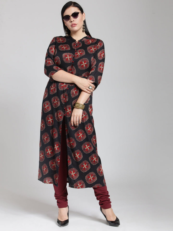 Maroon Churidar-Length Leggings