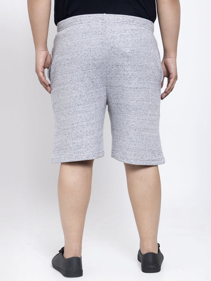 Men Grey Solid Regular Fit Regular Shorts