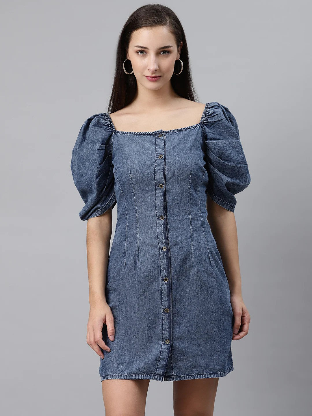 Buy Nuon Blue Sleeveless Denim Dress from Westside