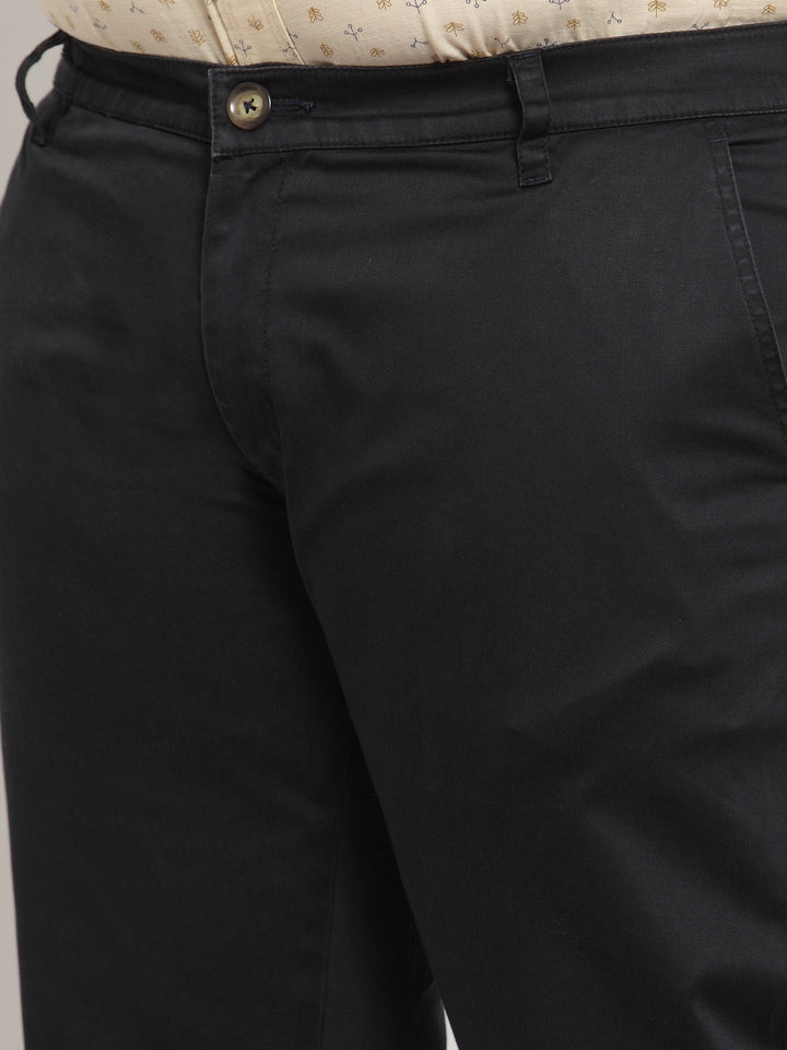 plusS Men Black Trousers