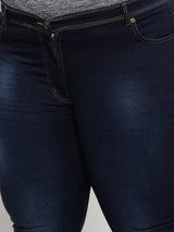 plusS Women Navy Blue Slim Fit Jeans