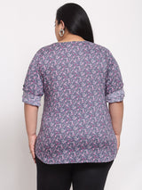 plusS Women Multicoloured Shirt Style Top