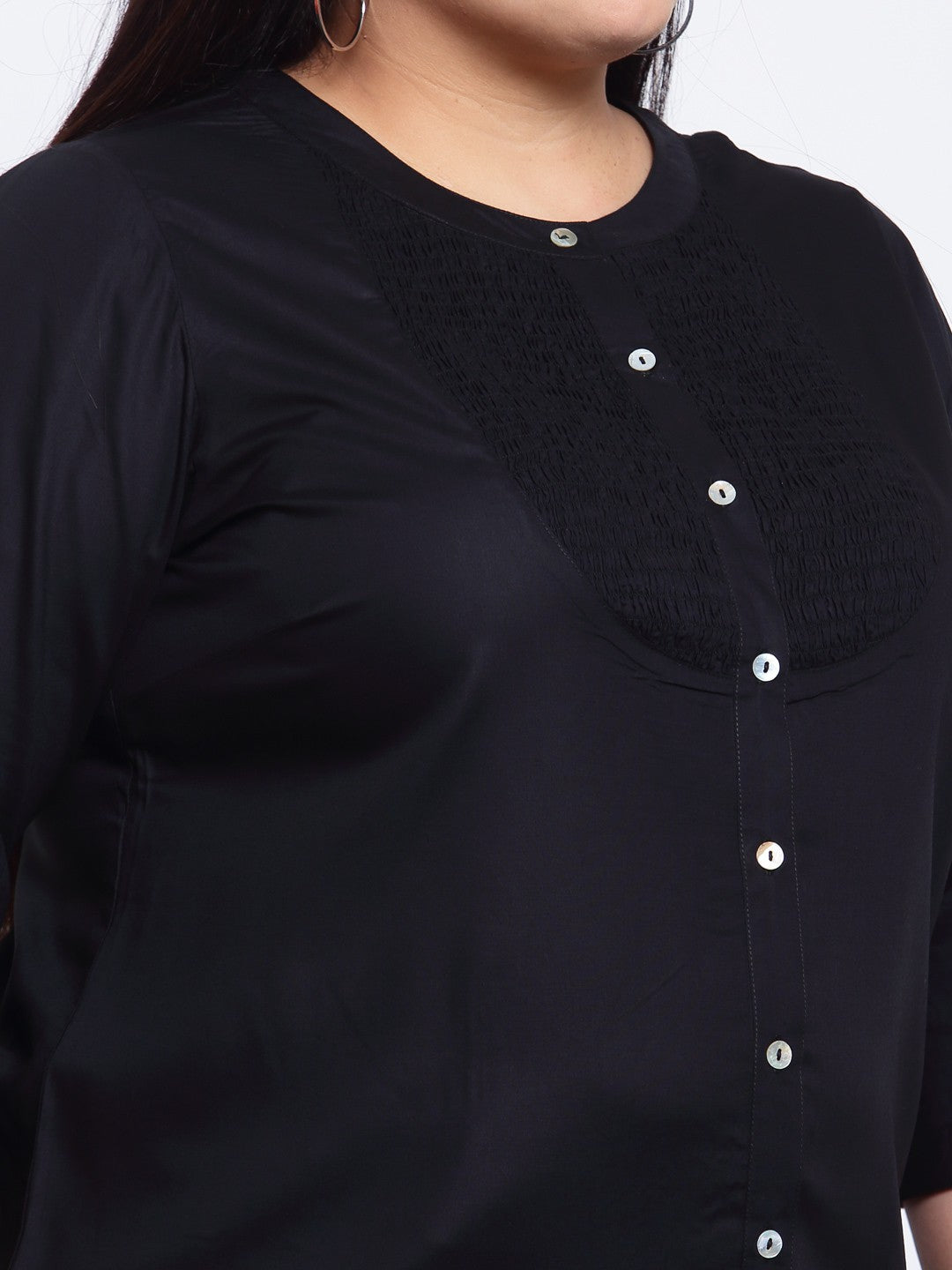 plusS Black Shirt Style Top