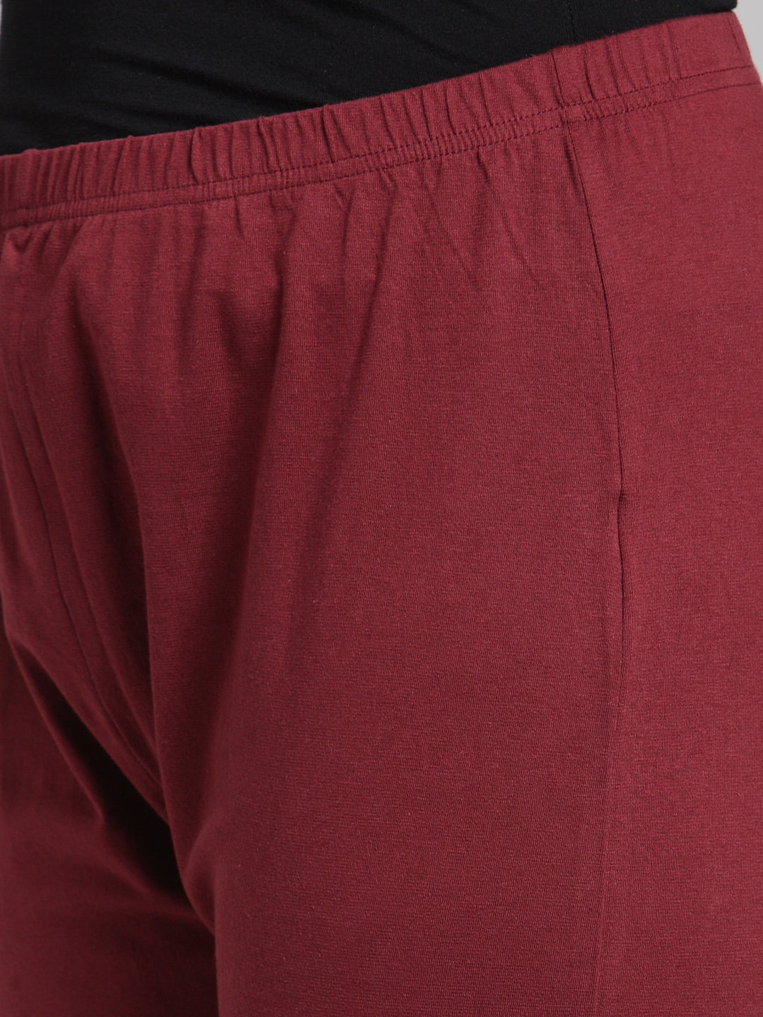 Maroon Churidar-Length Leggings