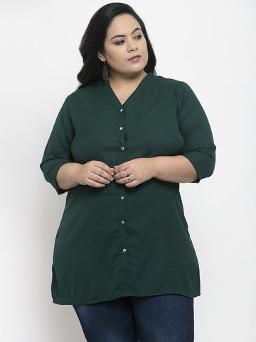 Green Solid Tunic