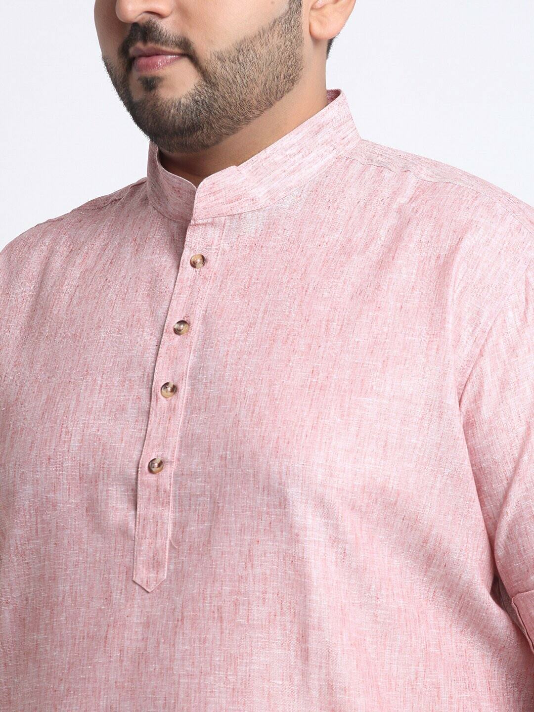 plusS Men Thread Work Kurta