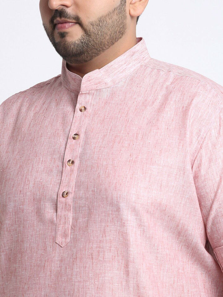 plusS Men Thread Work Kurta