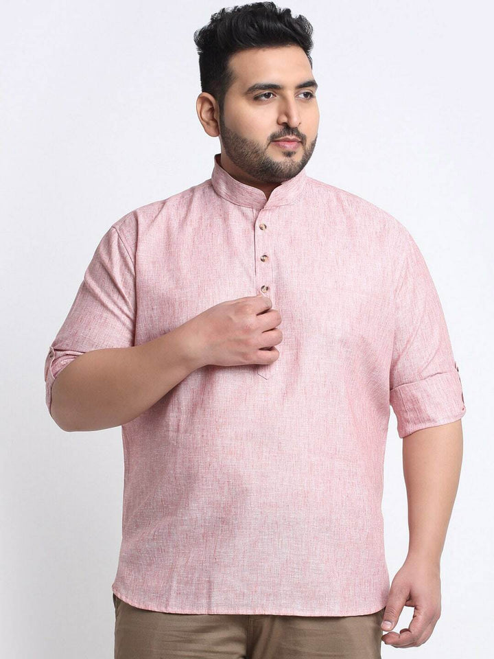 plusS Men Thread Work Kurta