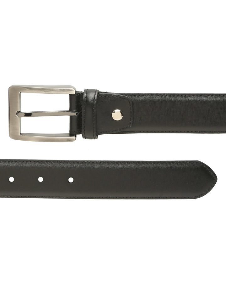 Men Black Leather Formal Belt