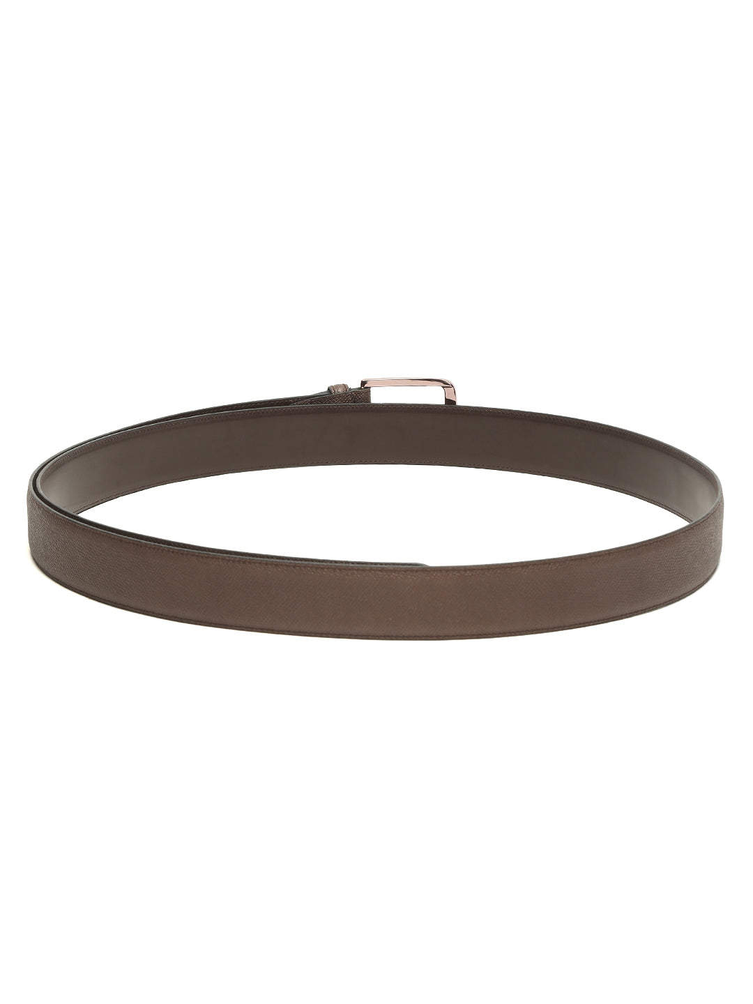 Men Brown Textured Leather Belt