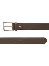 Men Brown Textured Leather Belt