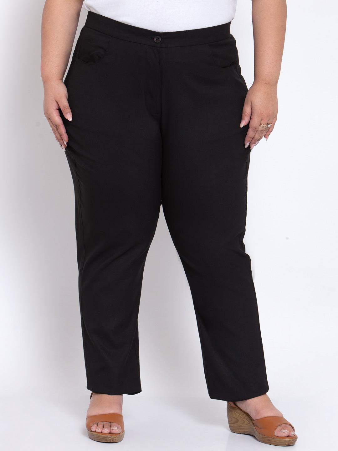 Buy Women Grey Textured Formal Regular Fit Trousers Online - 764227 | Van  Heusen