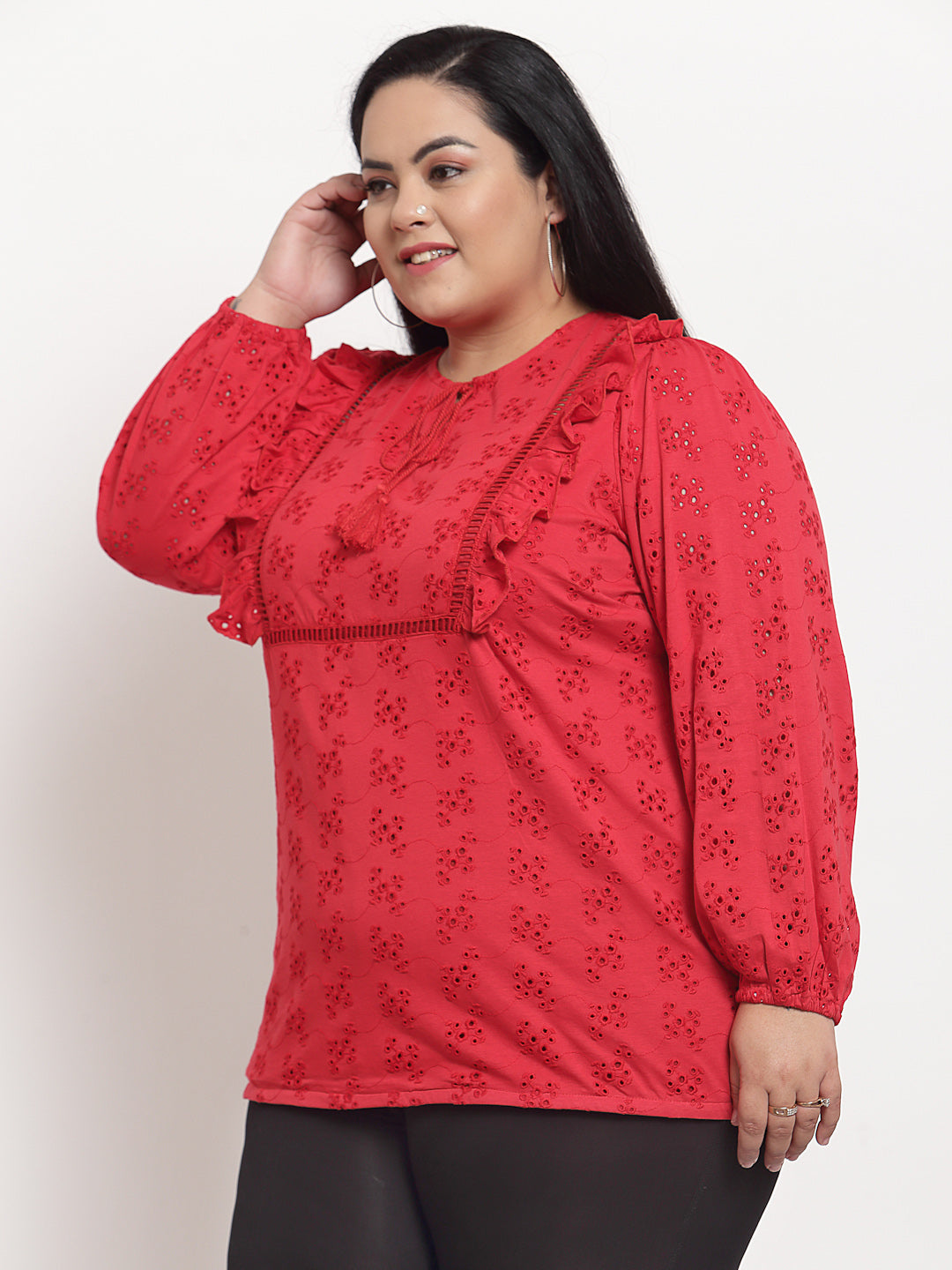 plusS Red Print Top