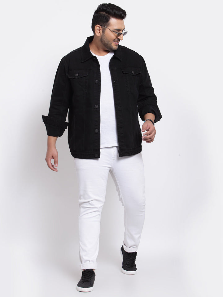 Men Black Denim Jacket