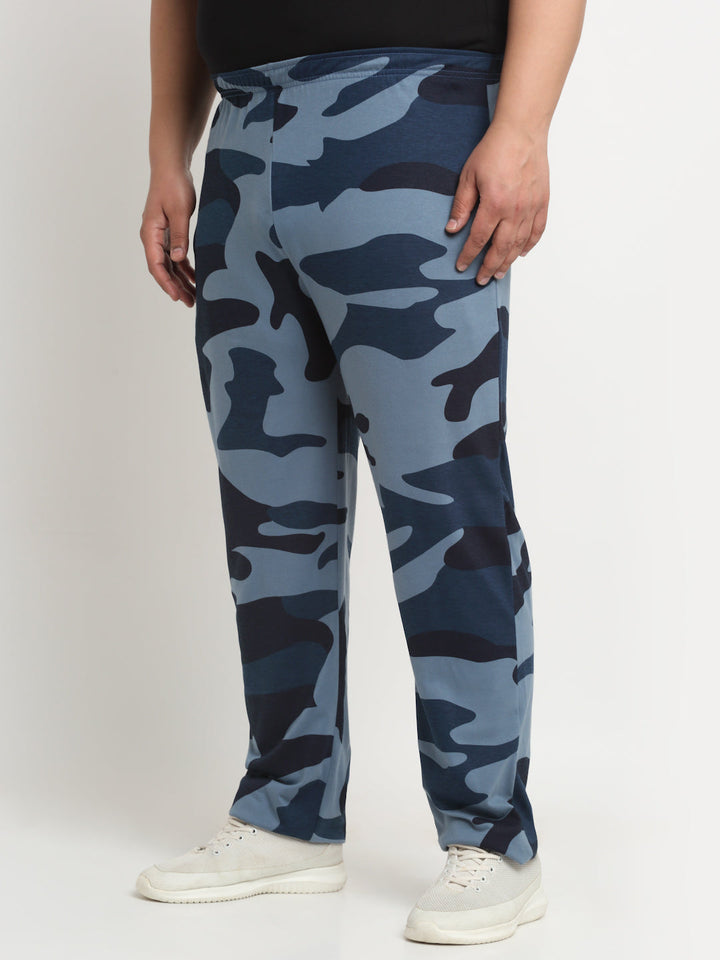 Men Plus Size Camouflage Printed Straight Cotton Track Pants