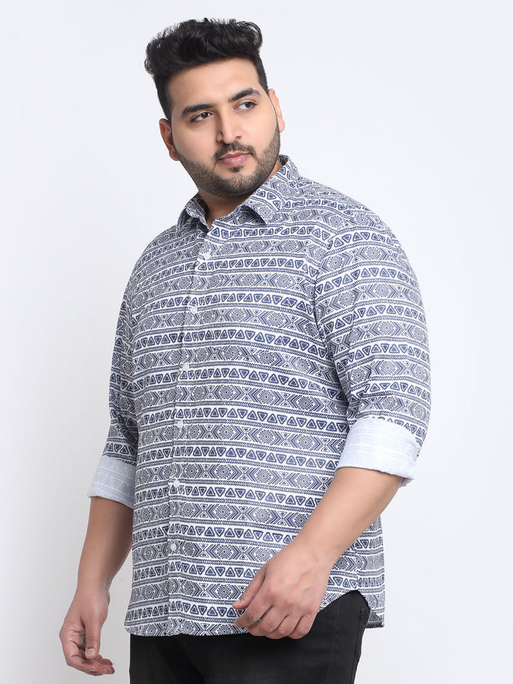 Men Printed Cotton Casual Shirt