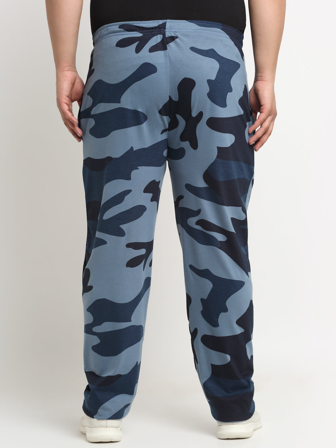Men Plus Size Camouflage Printed Straight Cotton Track Pants