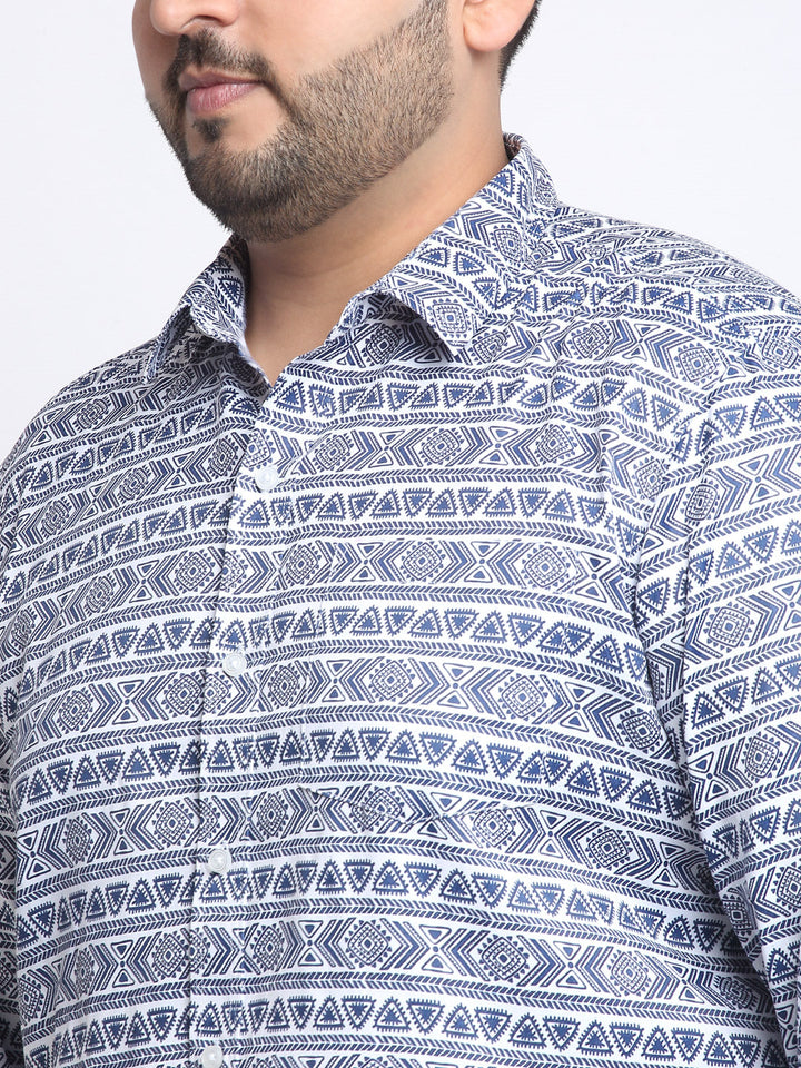 Men Printed Cotton Casual Shirt