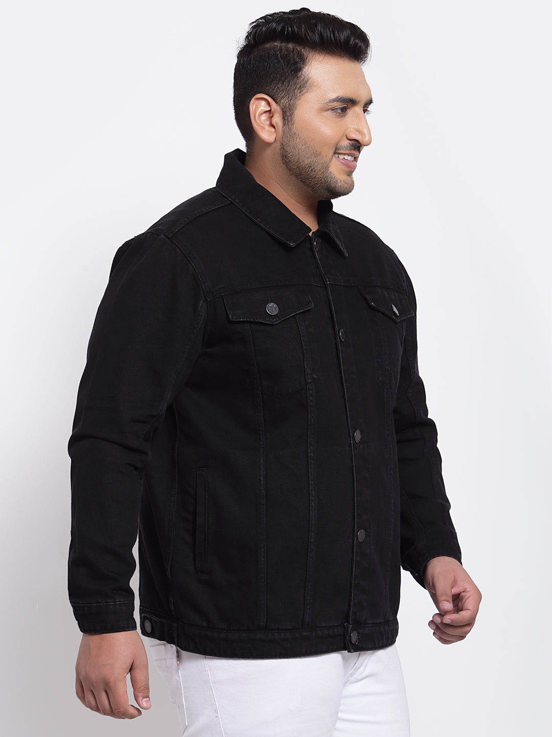 Men Black Denim Jacket