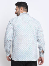 Men Printed Cotton Casual Shirt