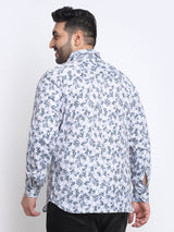 Men Floral Printed Cotton Casual Shirt