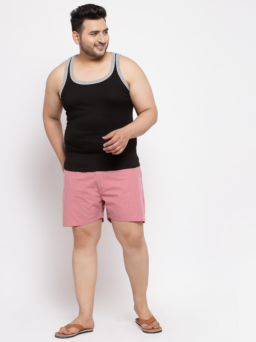 Men Black Solid Innerwear Vest