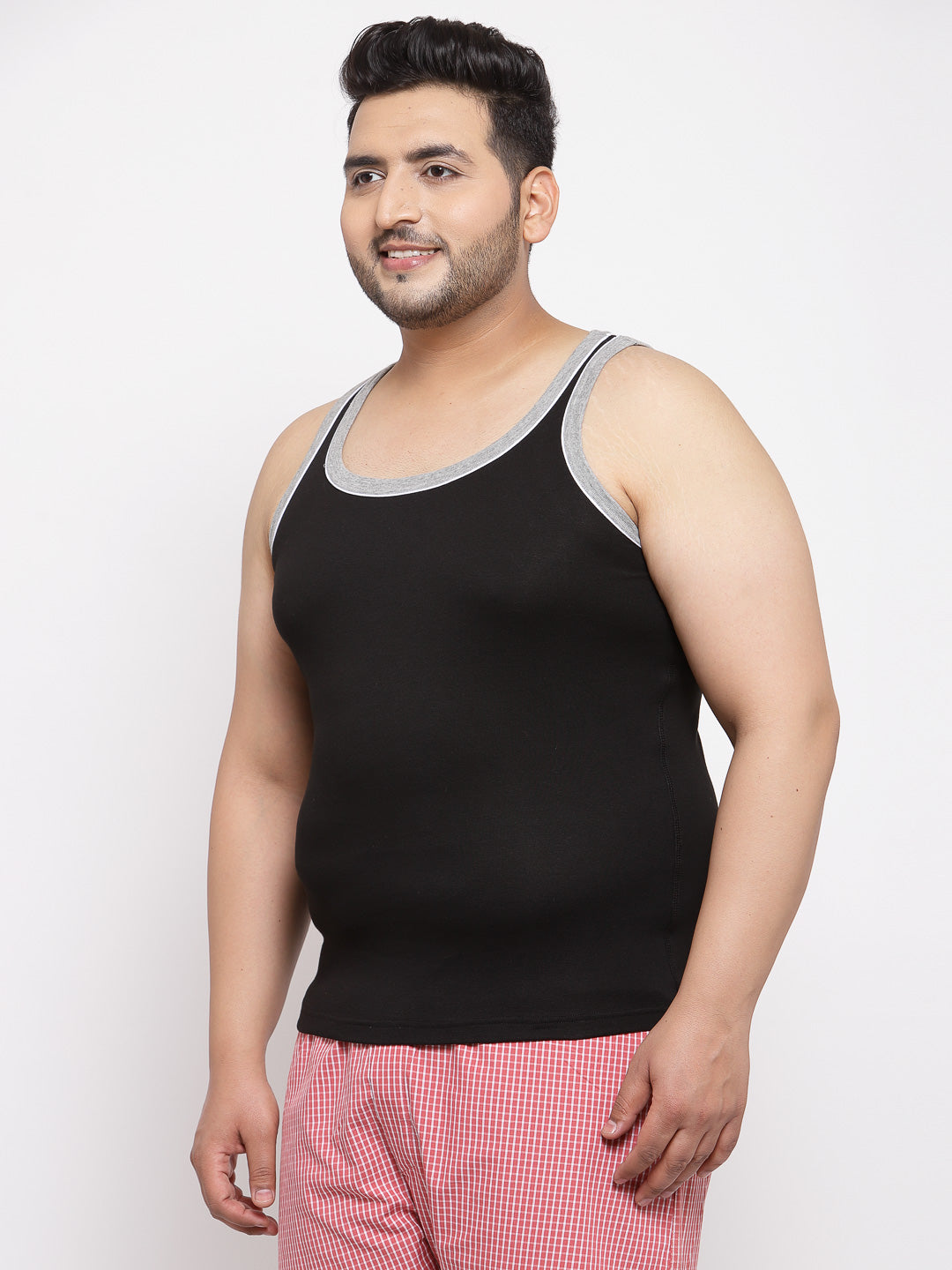 Men Black Solid Innerwear Vest