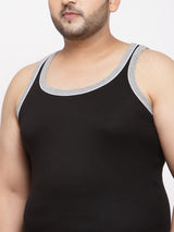 Men Black Solid Innerwear Vest